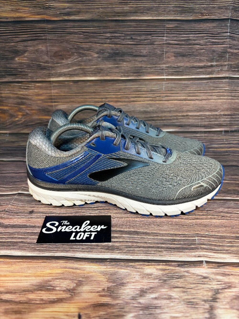 Brooks Adrenaline GTS 18 Men's Gray Blue Athletic Running Shoes Size 10